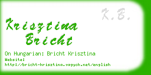 krisztina bricht business card